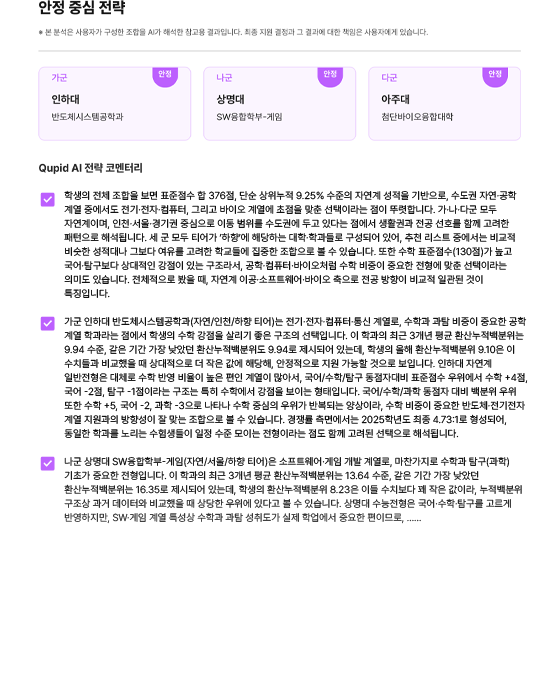 안정 중심 전략